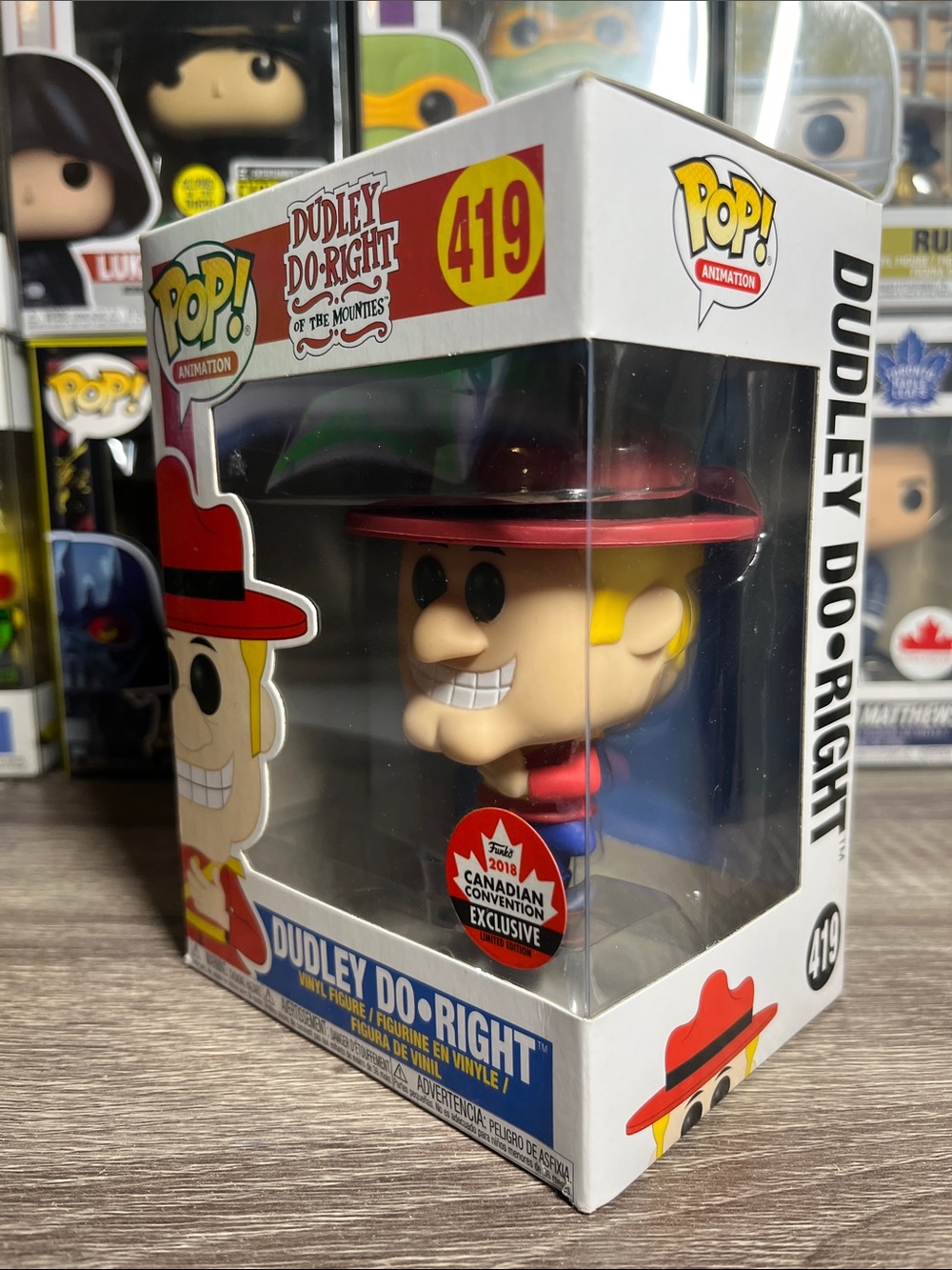 Funko Pop! Dudley Do-Right Red Black Blue Figure #419 - Picture 3 of 6